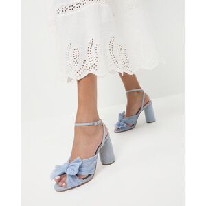 Loeffler Randall Camellia Blue Pleated Bow Heel Size 8 $395